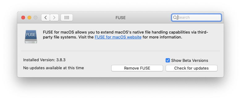 What Installed Fuse For Macos